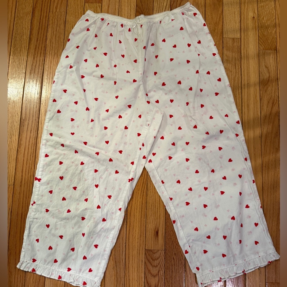 Heart Print Pajama Pants romantic valentines feminine love